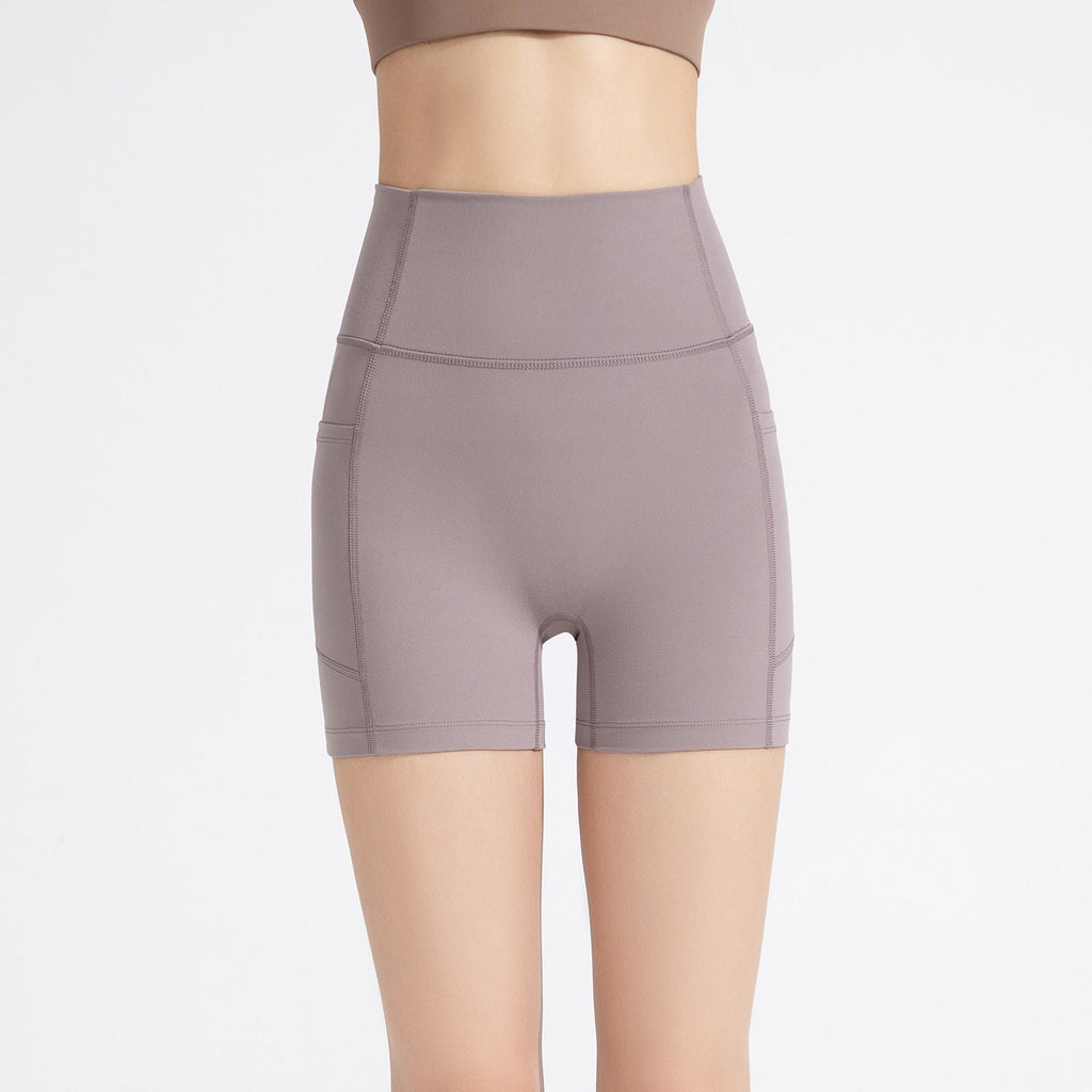 Athena Lulu High Waist Hips Abdomen Nude Fitness Shorts