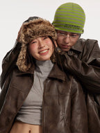 Mr. Jiangnan NewJNXS Retro Deconstructed Embroidered Leather Jacket