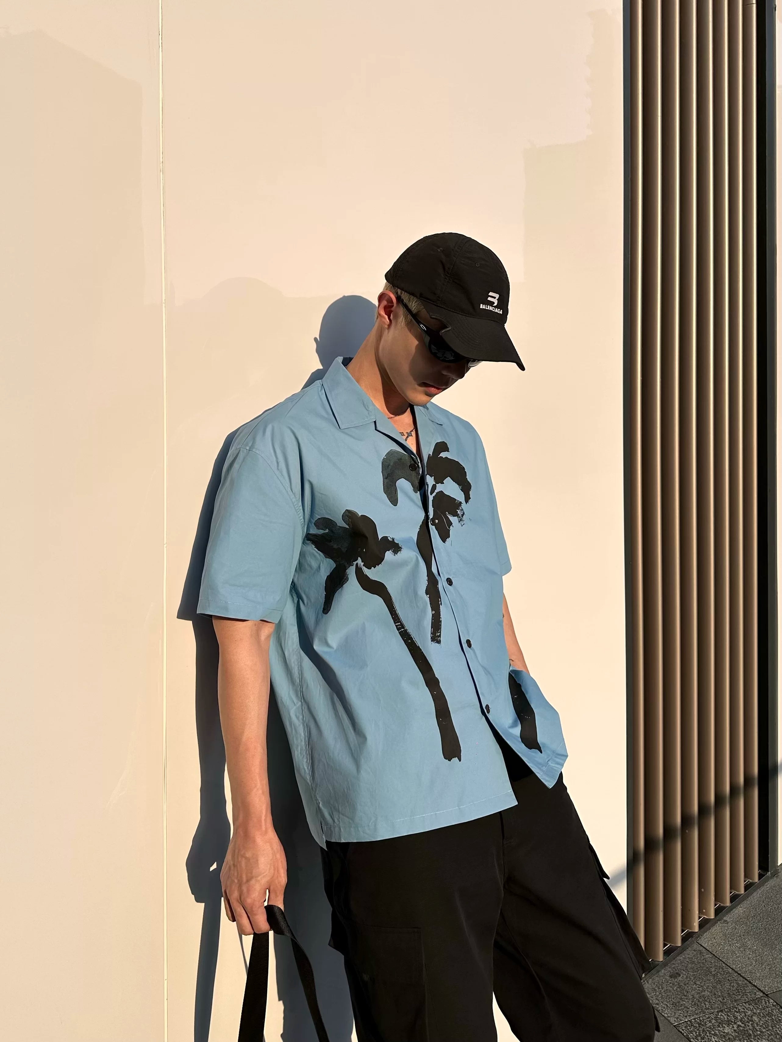 Weave Island Date Cuban Collar Printed Short Sleeve Shirt