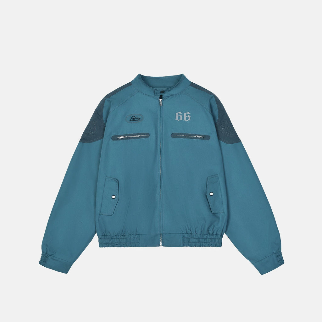 ATHIRI Motorcycle Harrington G9 Shoulder Pad Functional Embroidered Jacket