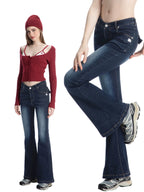 ABMY® Fatal Waist V-Cut Flared Jeans