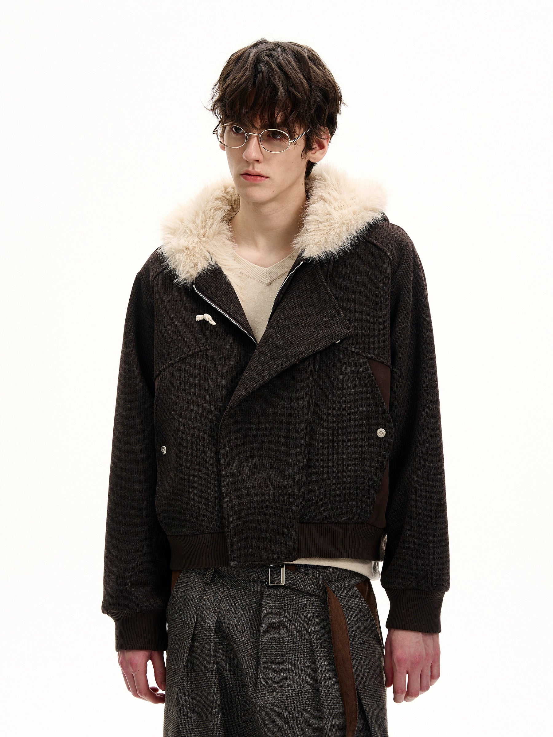 MaxDstr Horn Buckle Mountain Wool Coat