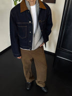 ZOZOFOREST Spliced Collar Premium Denim Jacket