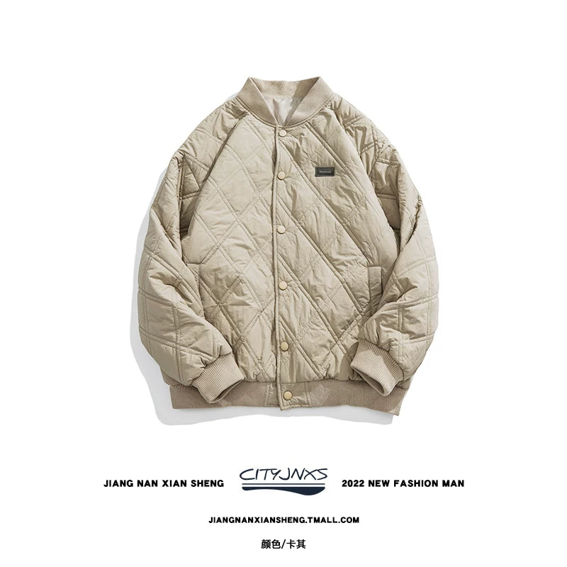 Mr. Jiangnan NewJNXS Japanese Diamond Quilted Cotton Baseball Jacket