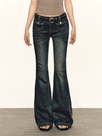 Ariseism Vintage Low-rise Pull Jeans