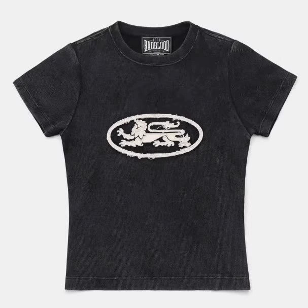 BADBLOOD High-Waist Wide-Leg Scimitar Sweatpants