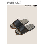 Farfary Cowhide Luxury Indoor Slippers