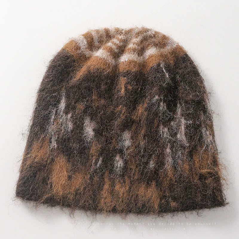 YORSOY Retro Tie-dye Knitted Wool Hat