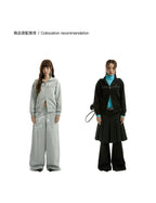 FUNKYFUN 2024AW LOGO Hot Diamond Cardigan Hooded Space Cotton Sweater Jacket