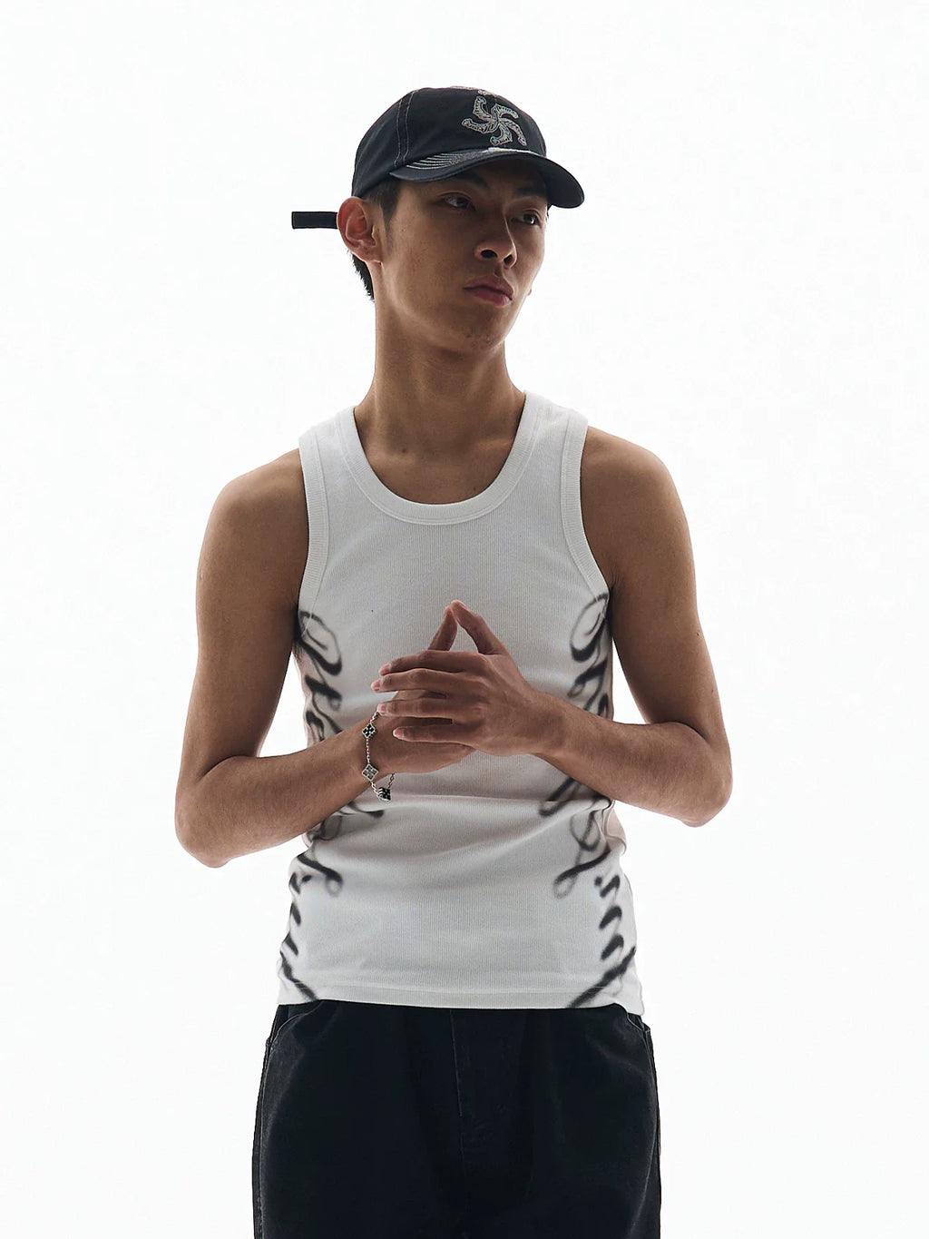 WebSurfGroup Handwritten Letter Threaded Vest