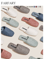 Farfary Retro Velvet Half Slippers