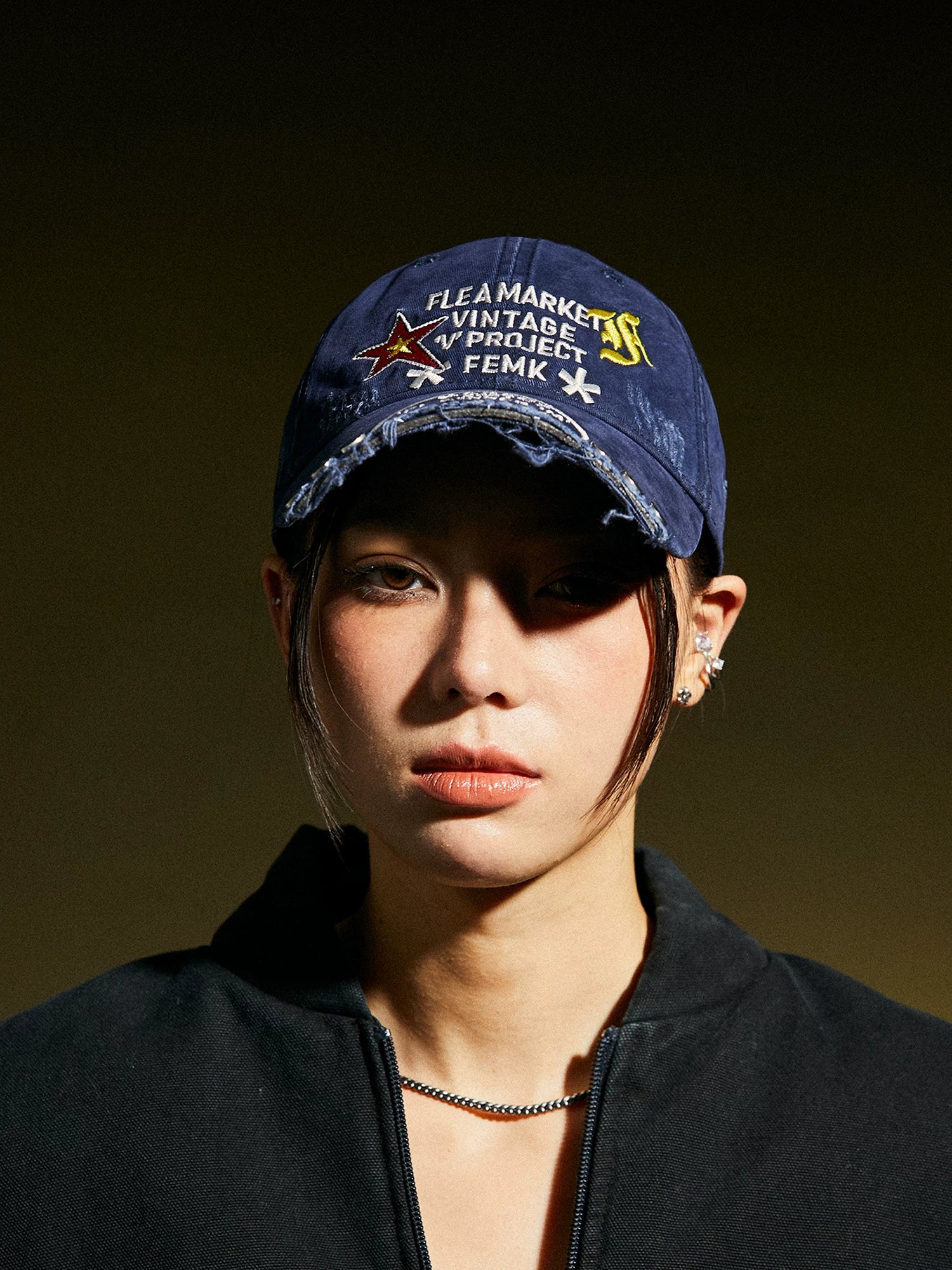 Fleamarket Summer Rivet Letter Embroidered Baseball Cap