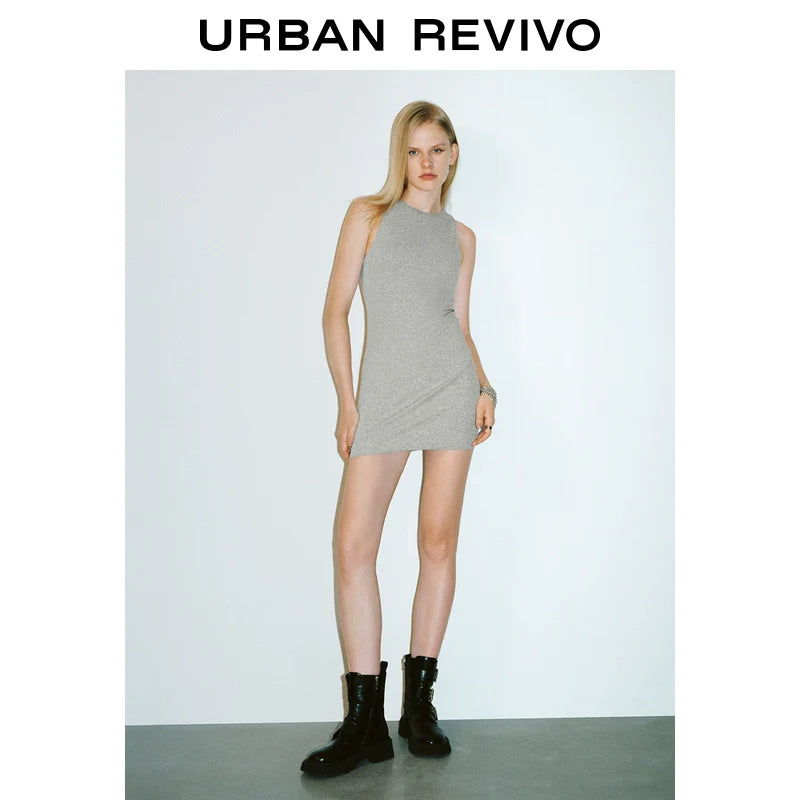 URBAN REVIVO Commuter Slim Skinny Sleeveless Dress