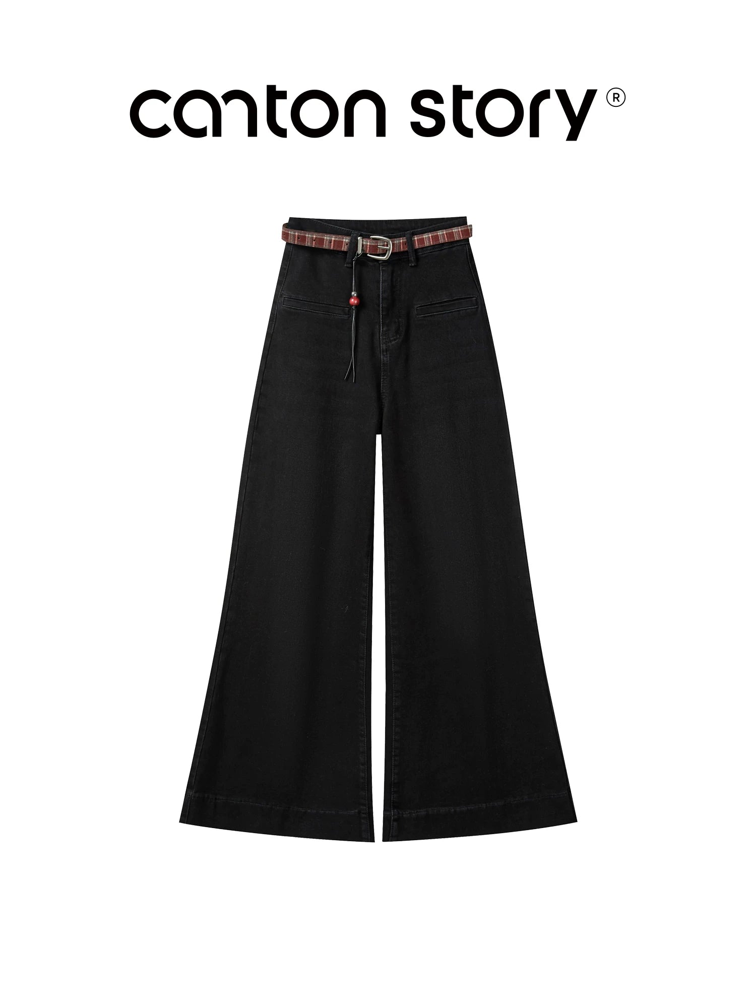 cantonstory Korean Retro Bootleg Jeans