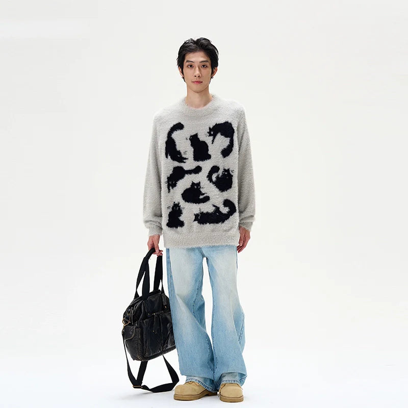 77Fight Cats Fuzzy Sweater