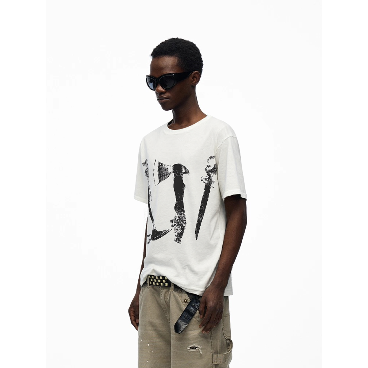 HISIDEA Casual Loose Digital Printing Tee