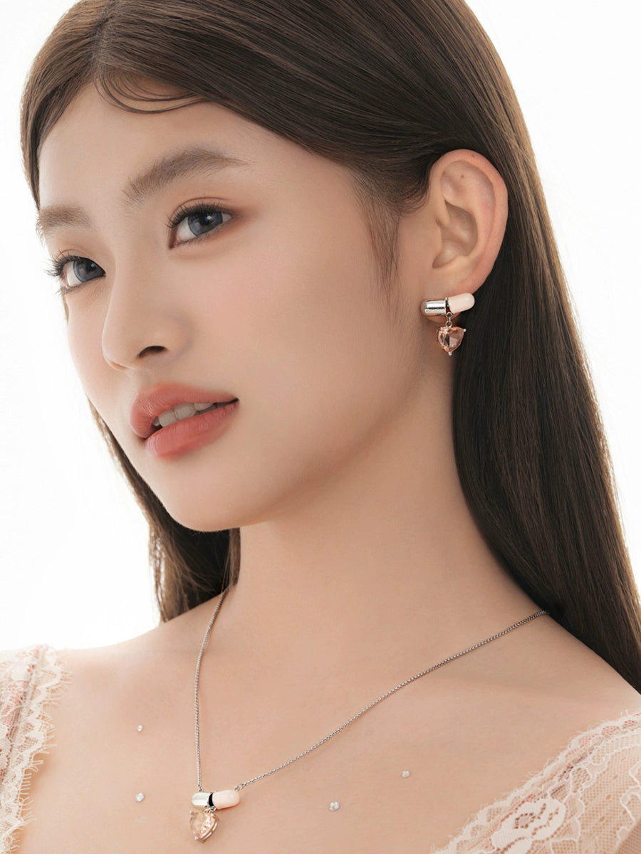 BULUBULU Pink Healing Capsule Love Earrings