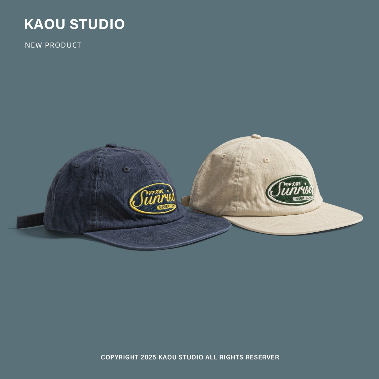 Kac Hip-hop Embroidered Flat Brim Baseball Cap