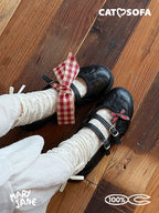 Cat & Sofa Mary Jane Black Hollow Flats