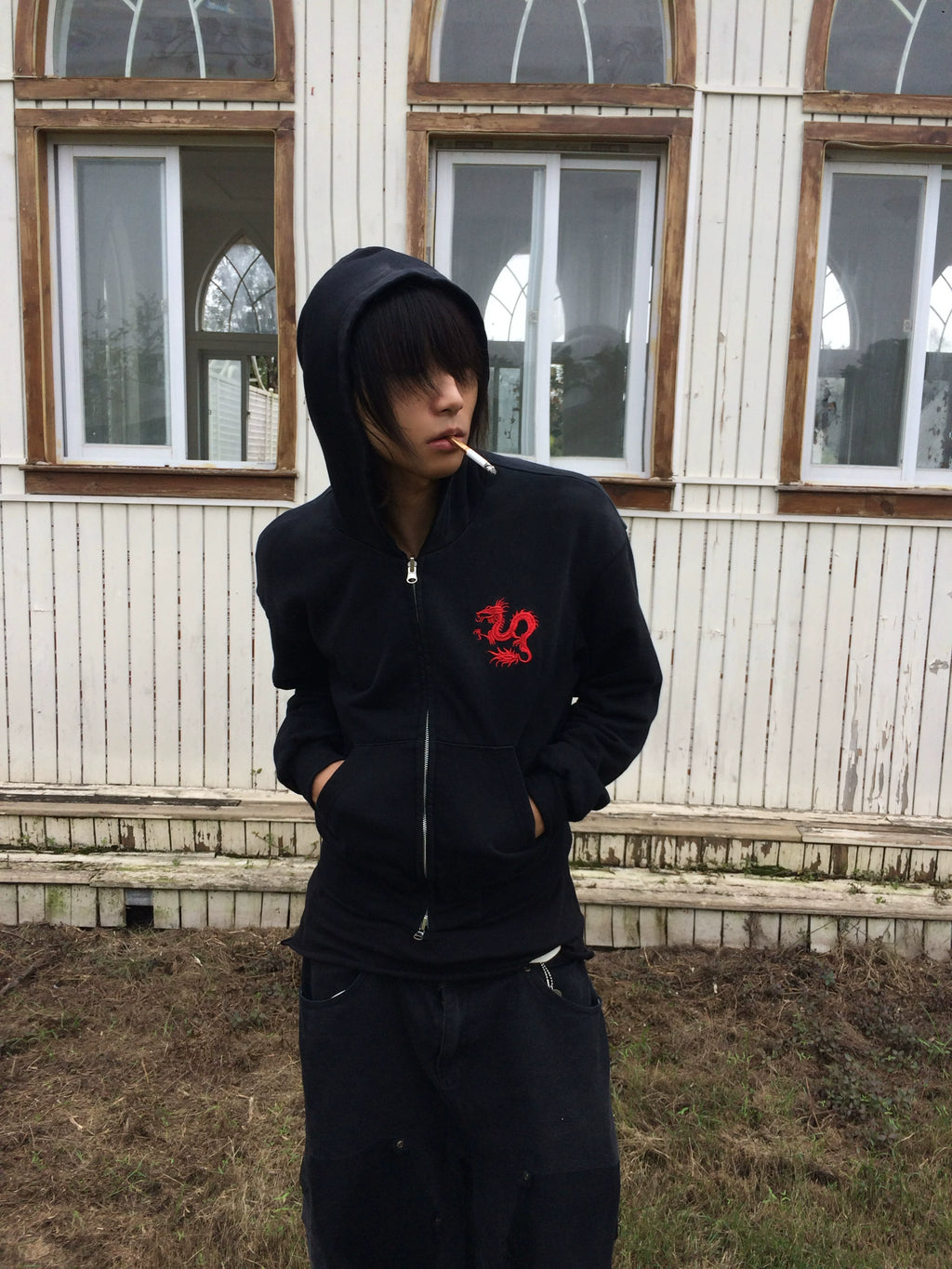 noEmosen CN Reversible Printed Hooded Sweatshirt