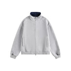 sostine Contrast Cardigan Double Zipper Jacket