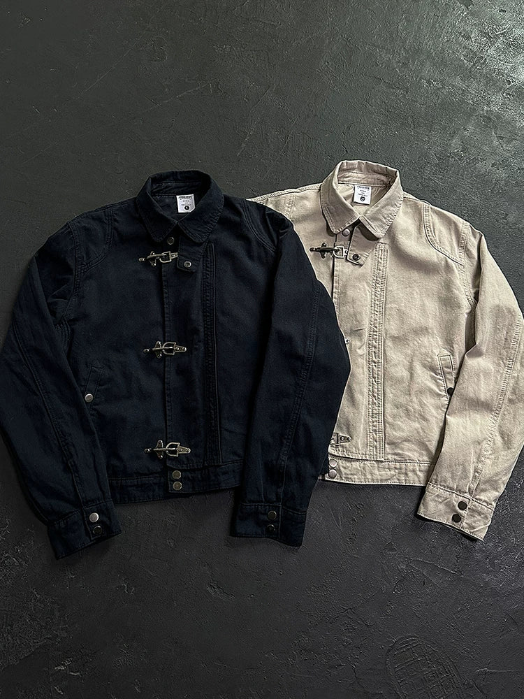 GRAYDREAMS Retro Workwear Airplane Buckle Jacket