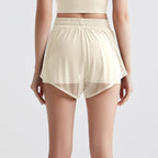 Athena Lulu Mesh Fake Two-Piece Yoga Shorts