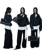 BINGBONG Miss Meri Black Panther Leather Tote Bag