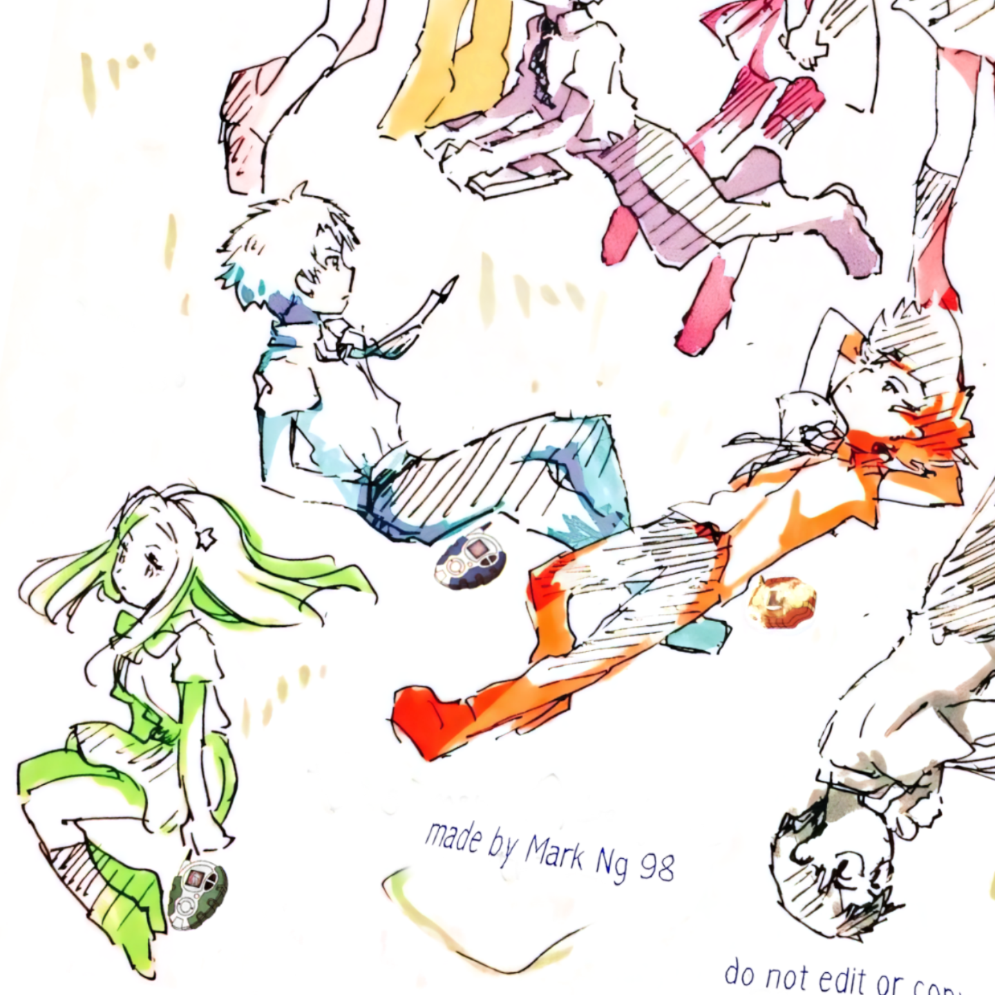 Evaporer Digimon Dopamine Y2k Comic Short Sleeve T