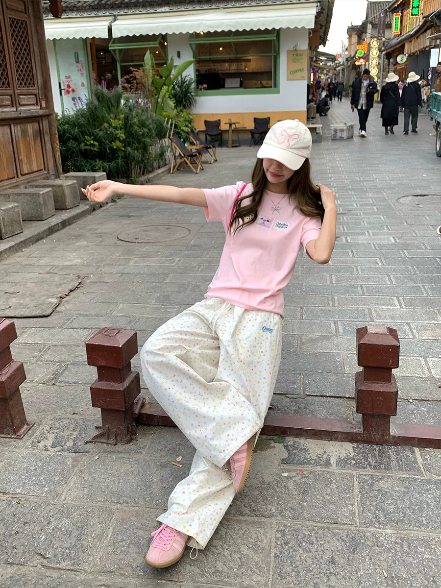 CCKOK Hand Painted Star Print Pants