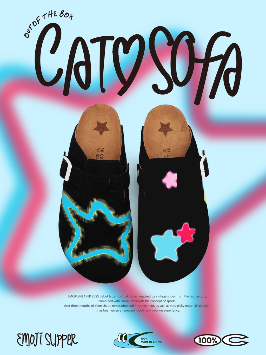 Cat & Sofa Polka Dot Star Birkenstock Sandals