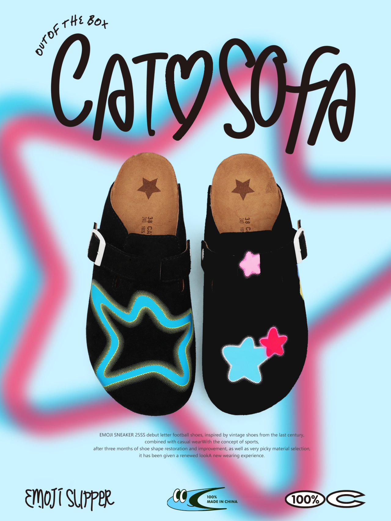 Cat & Sofa Polka Dot Star Birkenstock Sandals