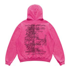 BOMBA STUDIO Letter Print Washed Oversize Hoodie