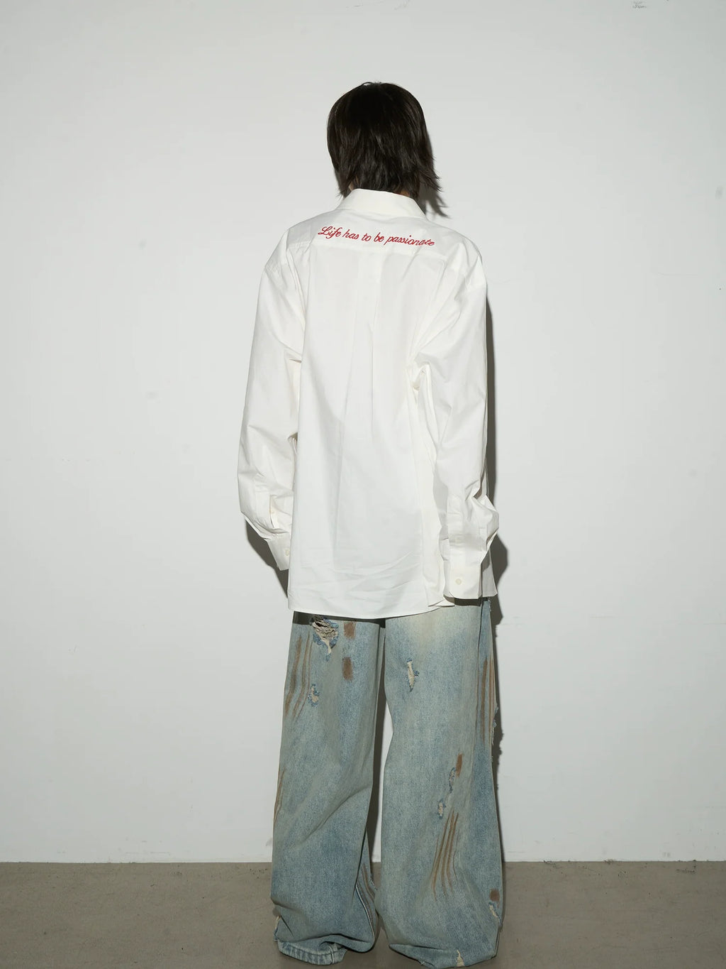 MICHINNYON Embroidered Alphabet Shirt Casual Jacket