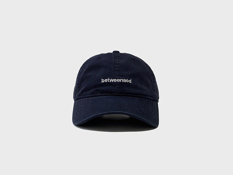 Pure Cotton Letter Embroidered Baseball Cap