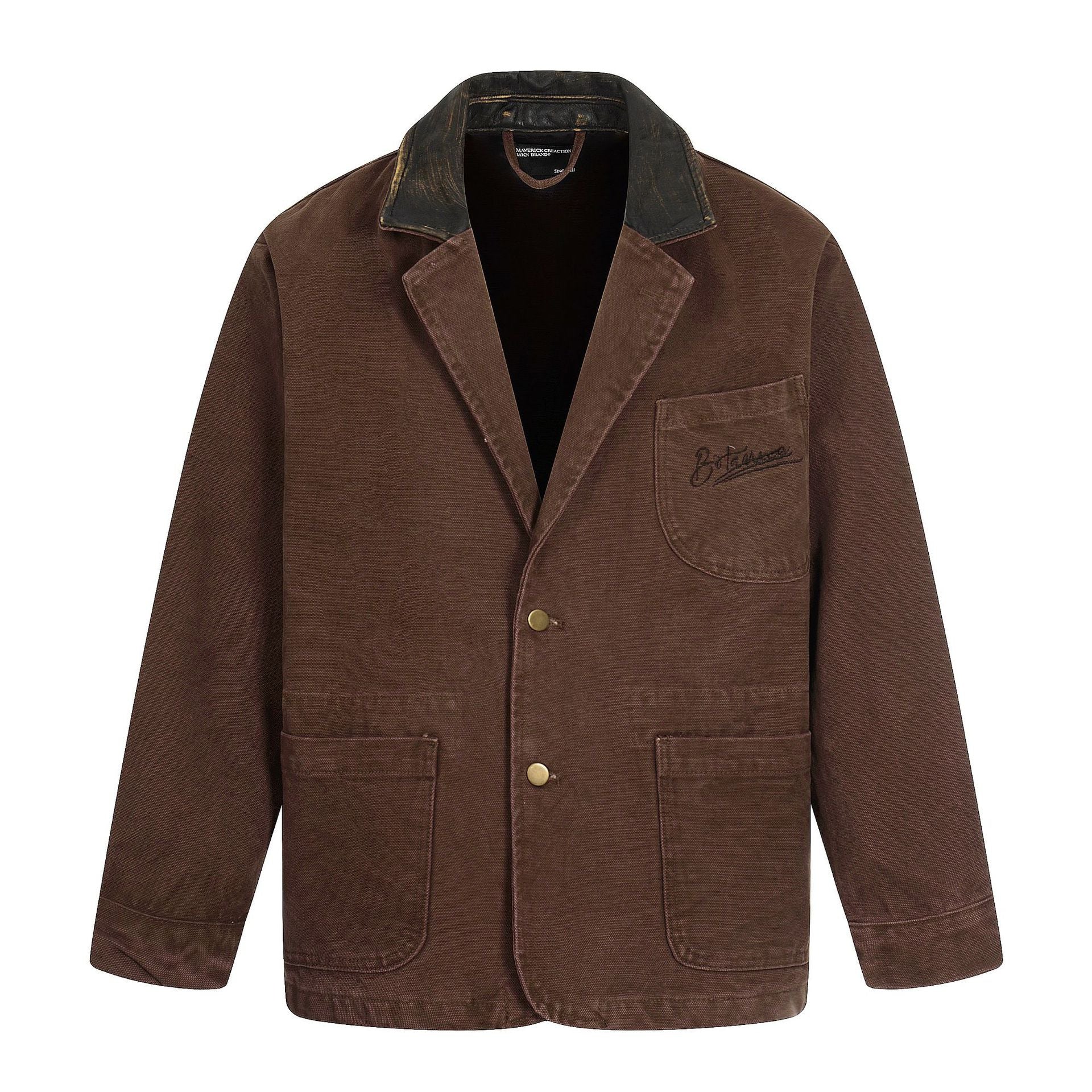 11KN Real Cowhide Lapel Jacket