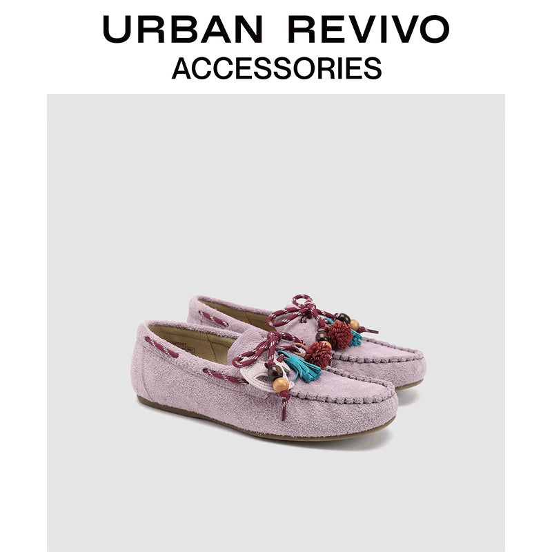 Urban Revivo Genuine Leather Vertex Pendant Loafers