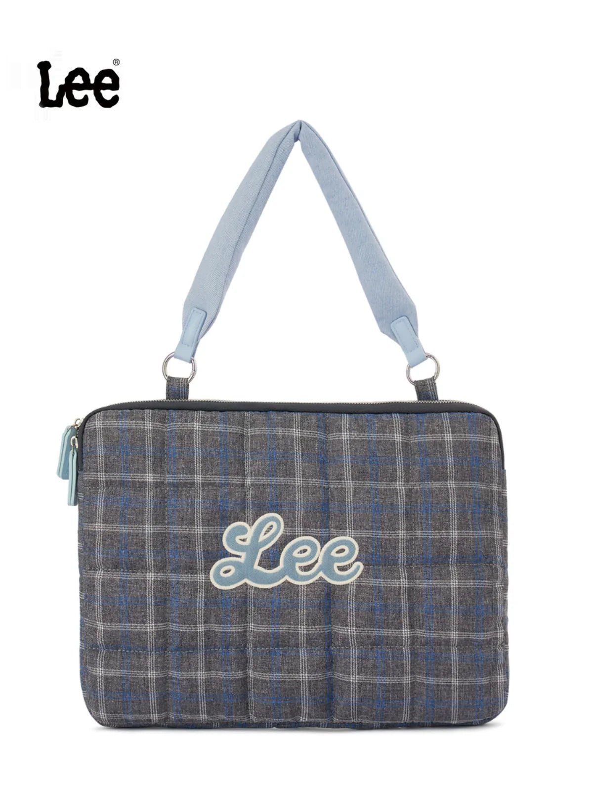 Lee Contrast Checked Tote Bag