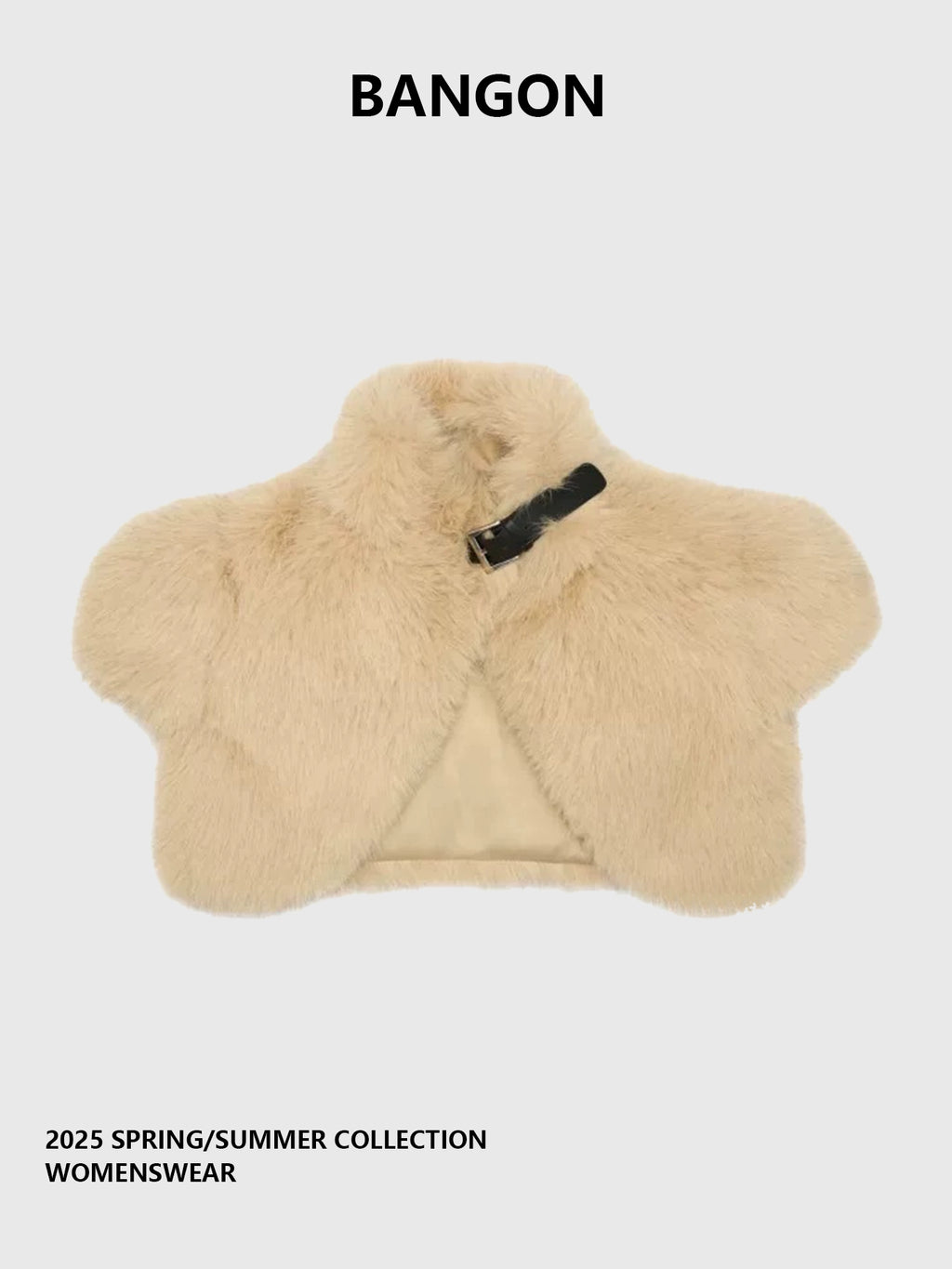 BANGON Fur Shawl Short Jacket