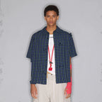 Rocawear Handmade Flower Plaid Short Sleeve Shirt