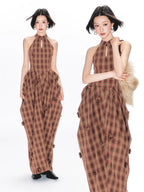 YEDM Plaid Sleeveless Dress