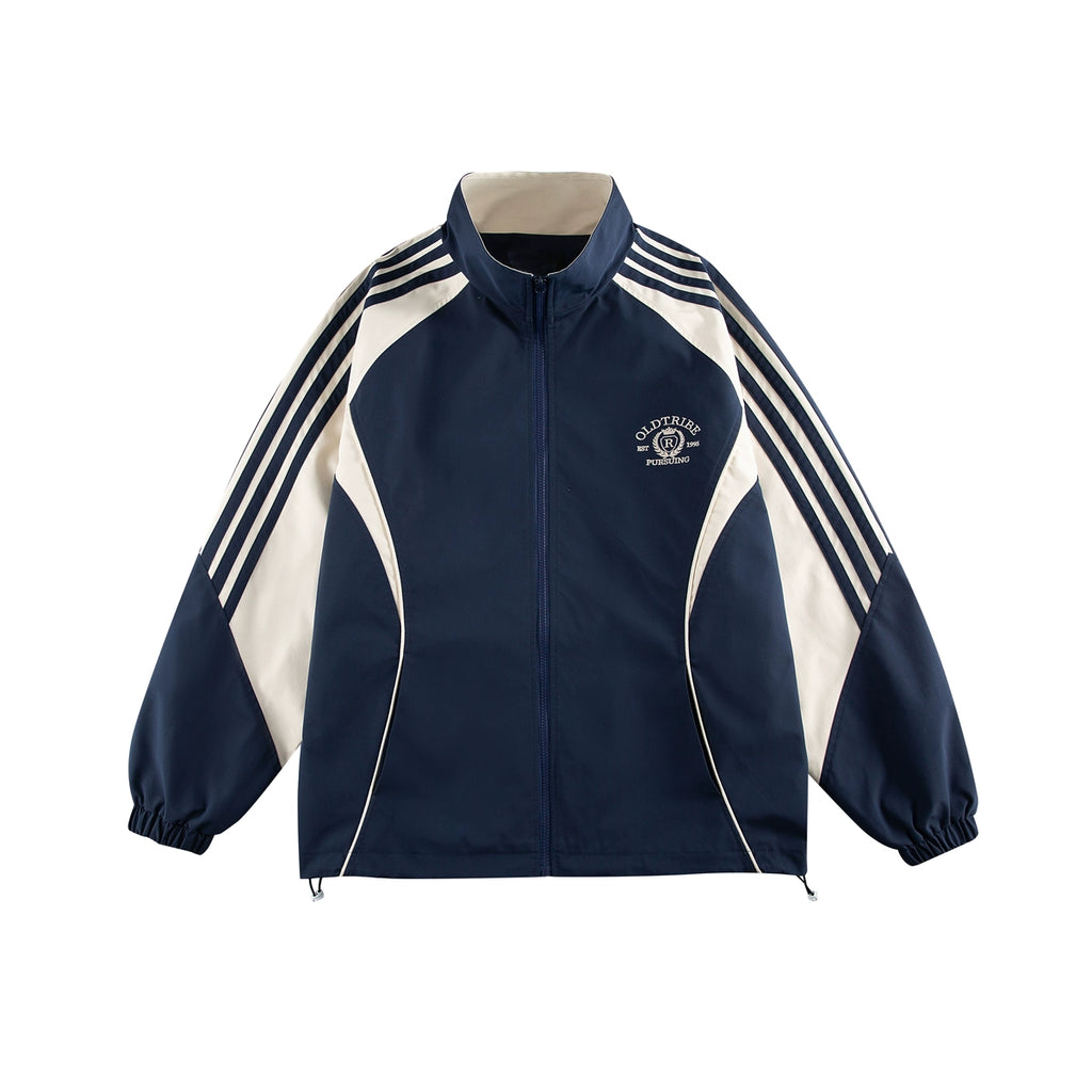 TIRED Contrast Stand-Collar Sports Jacket