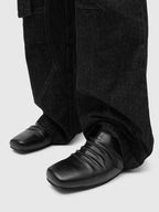 Pu Chen PUCH Pleated Square Toe Ballet Shoes