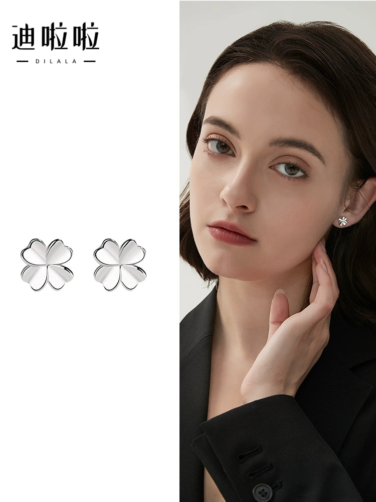 Four-leaf Clover 999 Silver Earrings
