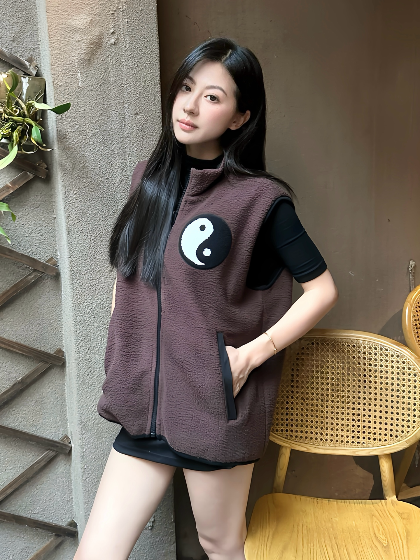 BurningDreamers Tai Chi Fleece Vest