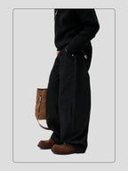 HANQIAORJI Old Money Style Brown Suede Cowhide Loafers