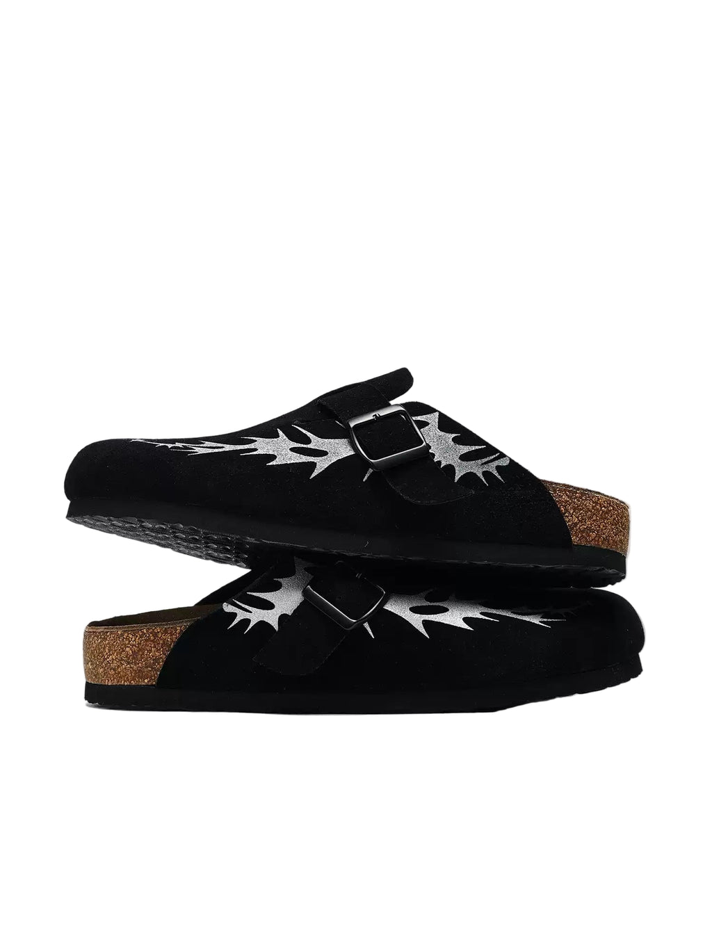 Mr.Fang flame Sanhuo Suede Flames Clogs