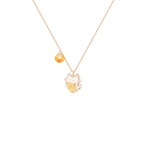 Oho Ou Kitten Good Persimmon Peanut Light Luxury Necklace