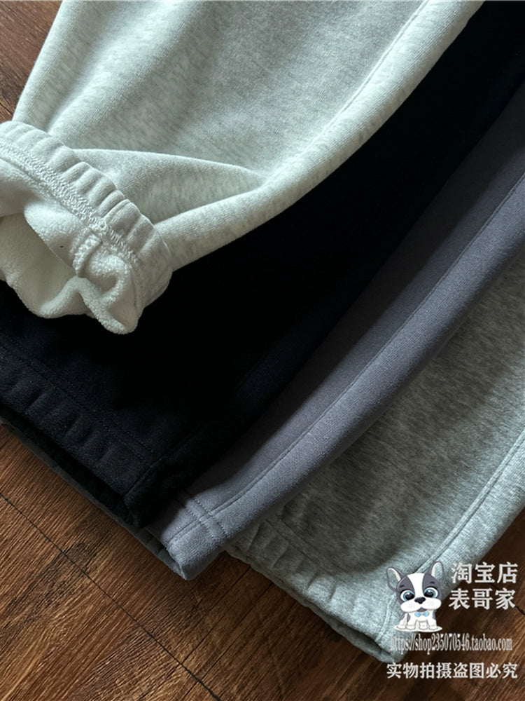 Winter Velvet Elastic Waist Sports Pants