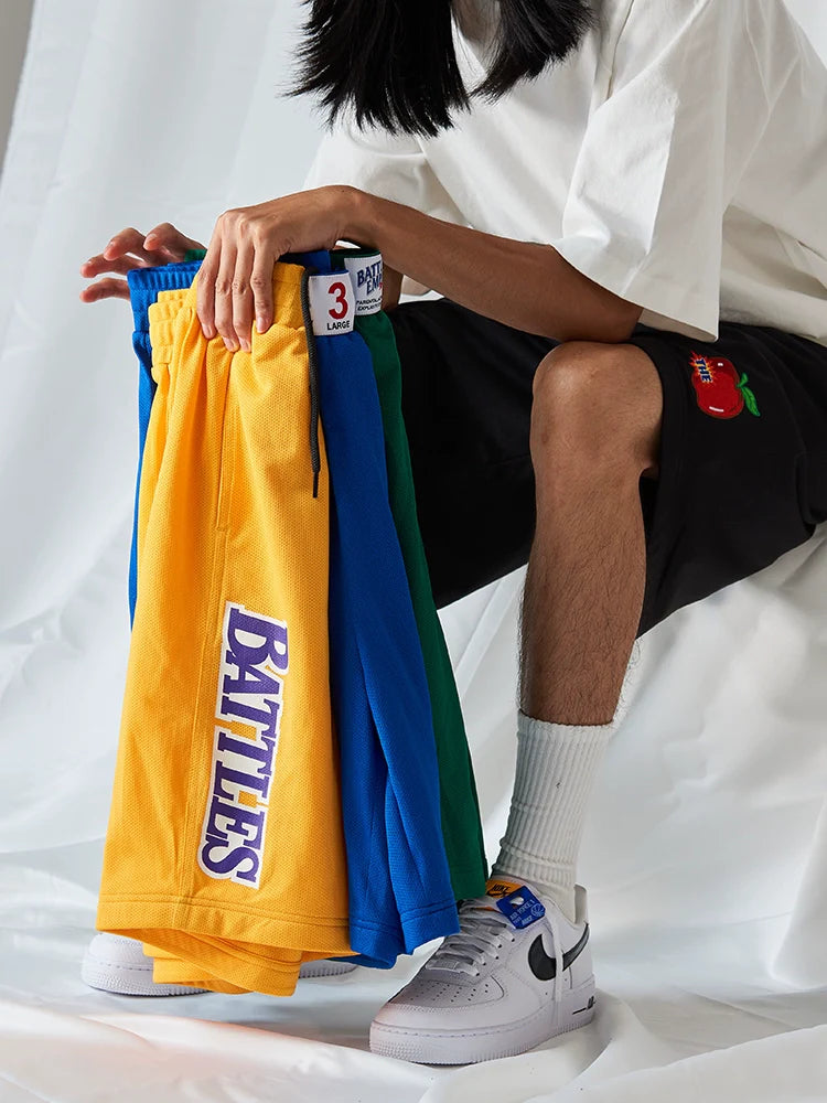 Battles Street Embroidery Printed Basketball Shorts
